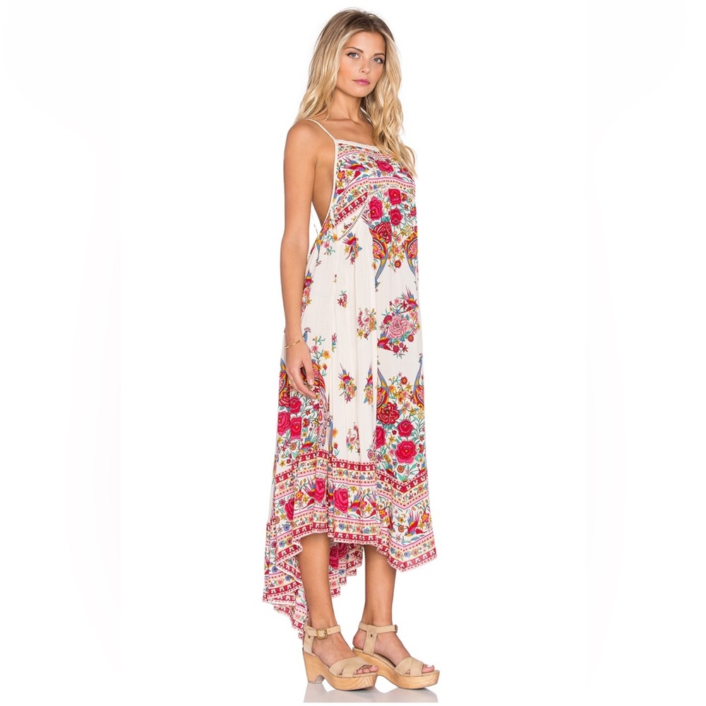 NWOT SPELL Hotel Paradiso Strappy Maxi Dress Large